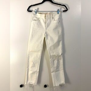Levi’s 724 High Rise Straight Crop Jeans Size 23 White